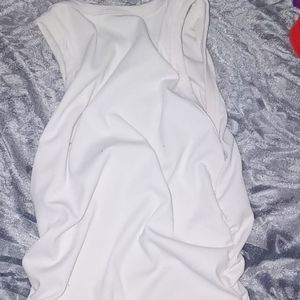 A white Long tight dress